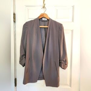 Aritizia Babaton Power Blazer Jacket Stone Taupe Size 0 Career Open Front
